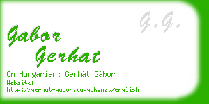 gabor gerhat business card